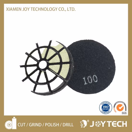 8 삼각형 다이아몬드 수지 바닥 연마 패드 연마 콘크리트 그라인딩 휠 연마 다이아몬드 도구 (JOY